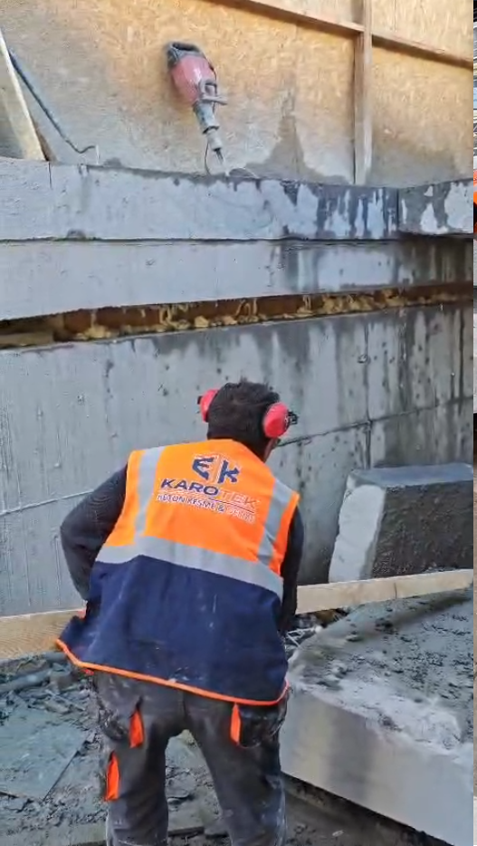 Beton Kesme Uygulaması